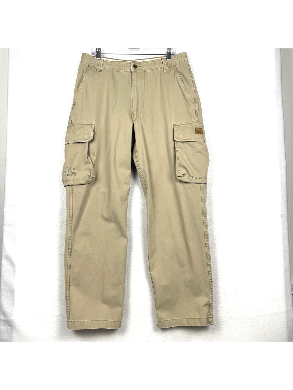 Ralph Lauren Polo Jeans Mens 33x32 Military Trousers Khaki Tan Cargo Pants